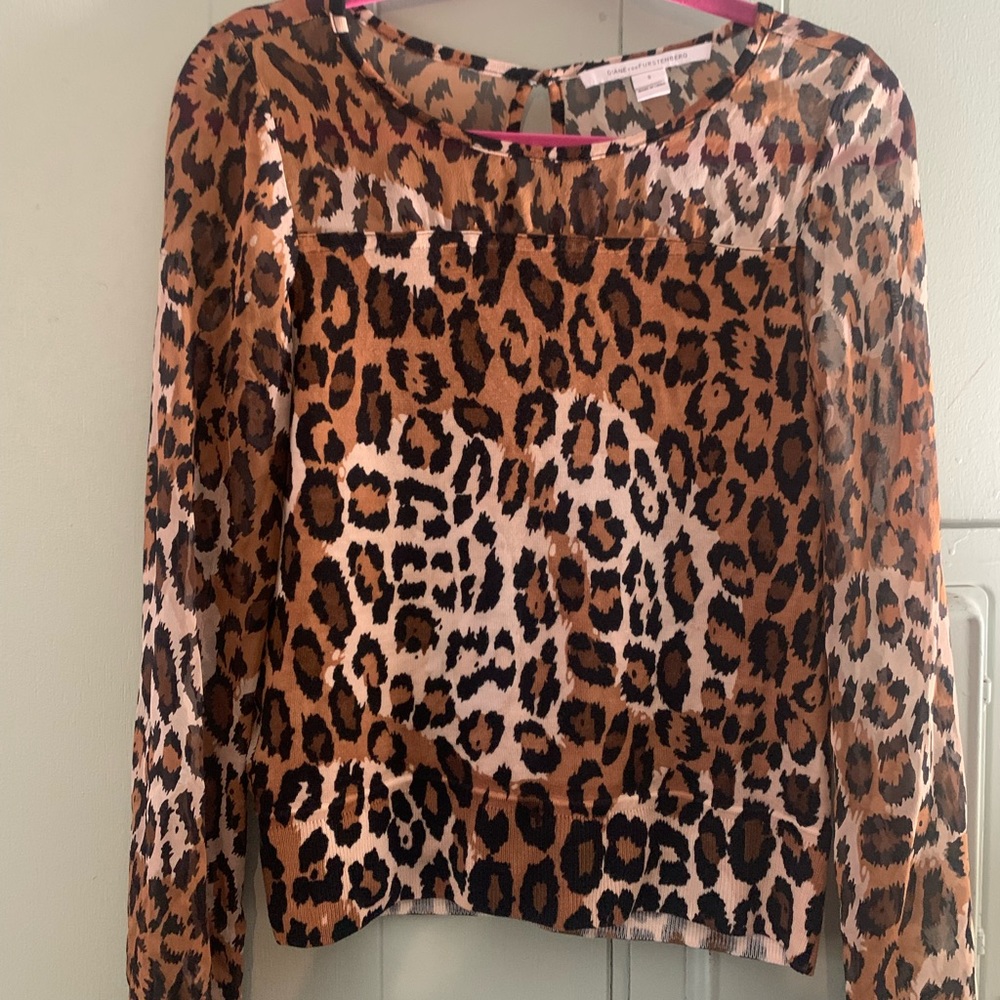 Diane von Furstenberg Leopard Blouse